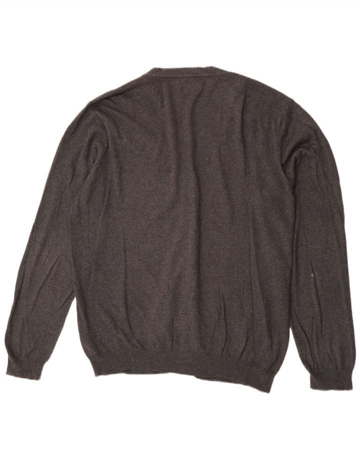 Marks & Spencer - Cárdigan para hombre, talla grande, algodón gris