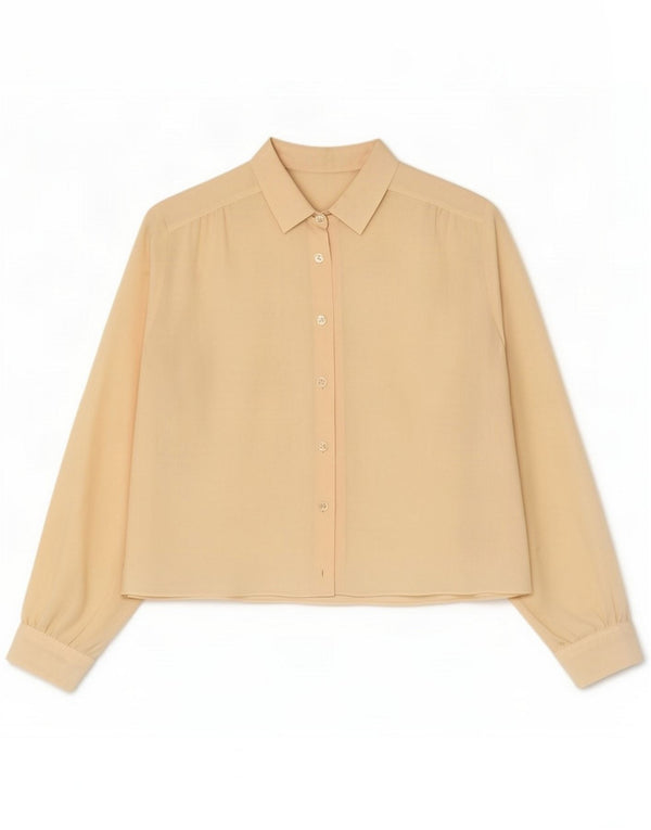 Vintage mujer camisa blusa Reino Unido 16 grande de blanco
