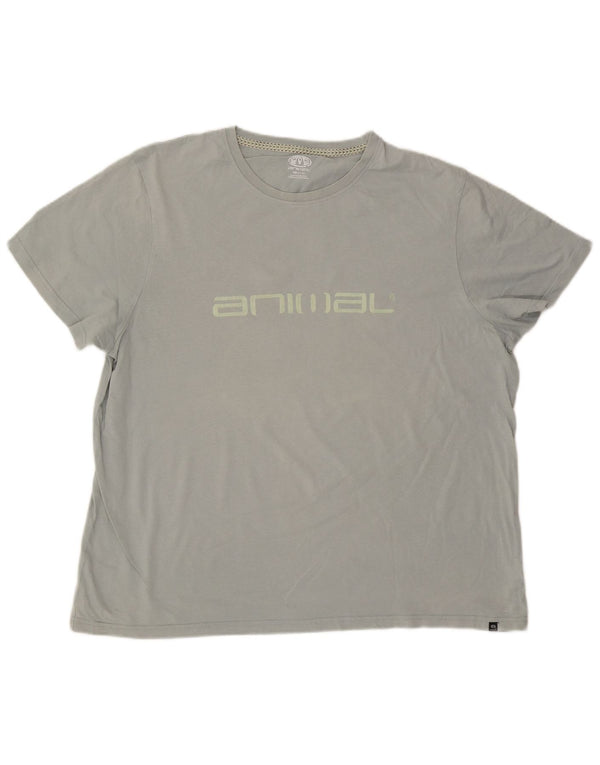 Camiseta gráfica para hombre Animal Top 2XL Algodón azul