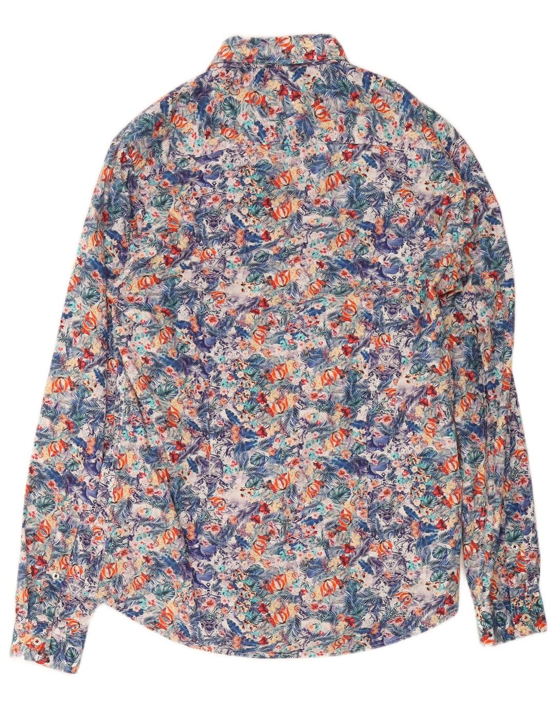 Zara Hombre Camisa Slim Fit Algodón Floral Multicolor Mediano
