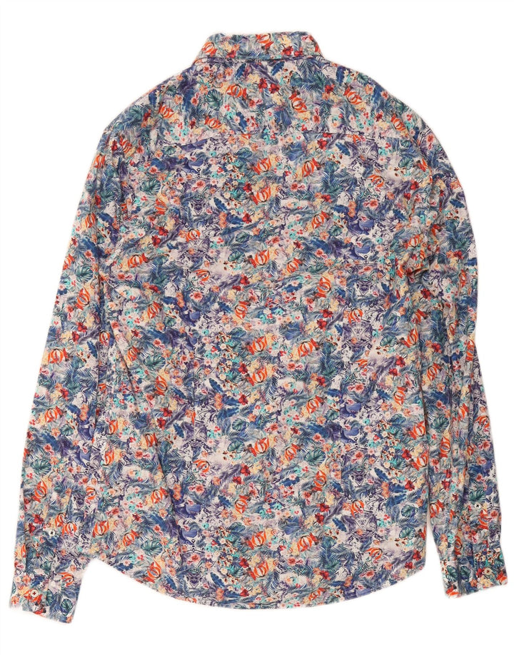 Zara Hombre Camisa Slim Fit Algodón Floral Multicolor Mediano