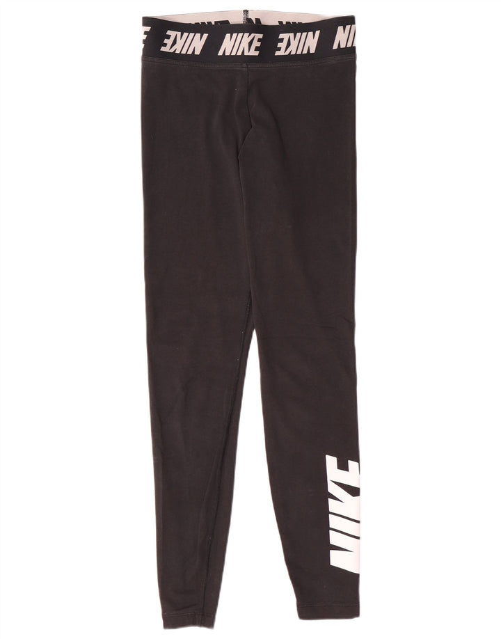 NIKE Leggings gráficos para mujer UK 40 Mediano Algodón negro