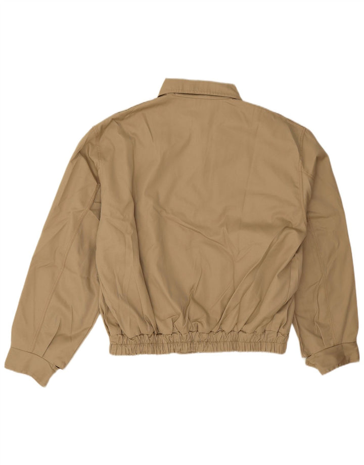 Vintage hombres bomber chaqueta Reino Unido 40 poliéster beige grande