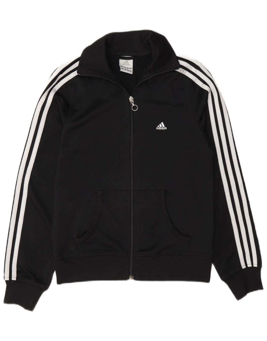 Adidas - Chaqueta de chándal para mujer, talla 10, color negro, poliéster