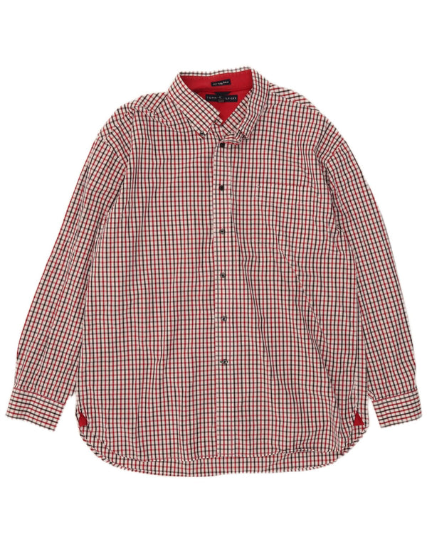 Camisa Tommy Hilfiger Hombre XL Cuadros Rojos