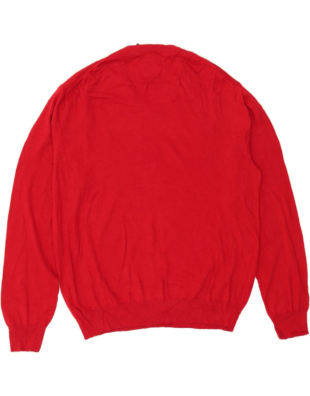 CHAPS Mens V-Neck Jumper Sweater XL Red Cotton Vintage Chaps and Second-Hand Chaps from Messina Hembry 