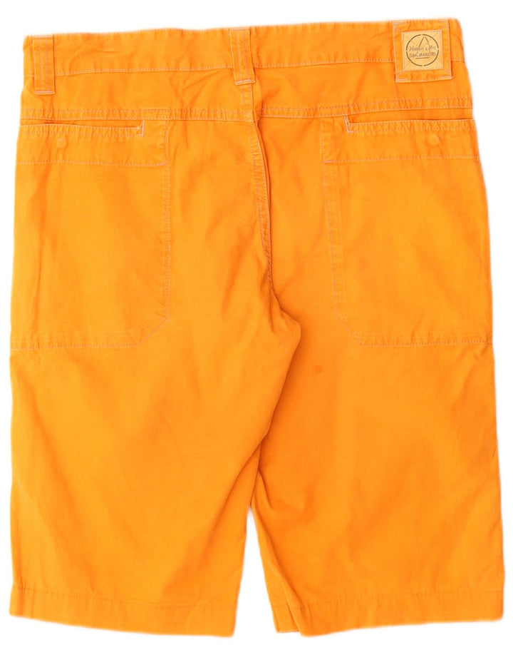 Murphy & Nye Mens Sailmakers Chino Shorts W33 Algodón Naranja Medio