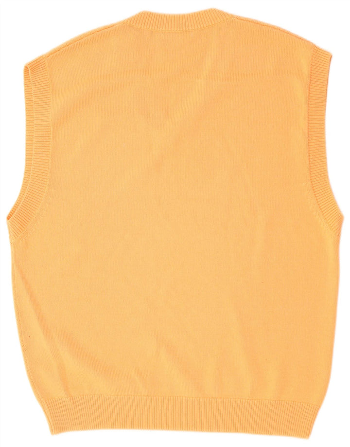 Zara Hombre Chaleco Tank Top XL Naranja Algodón