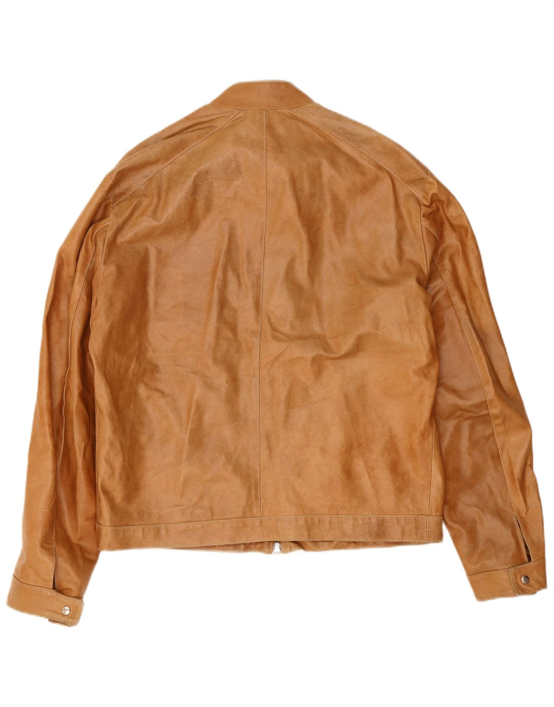 Chaqueta de cuero vintage para hombre IT 54 2XL cuero marrón