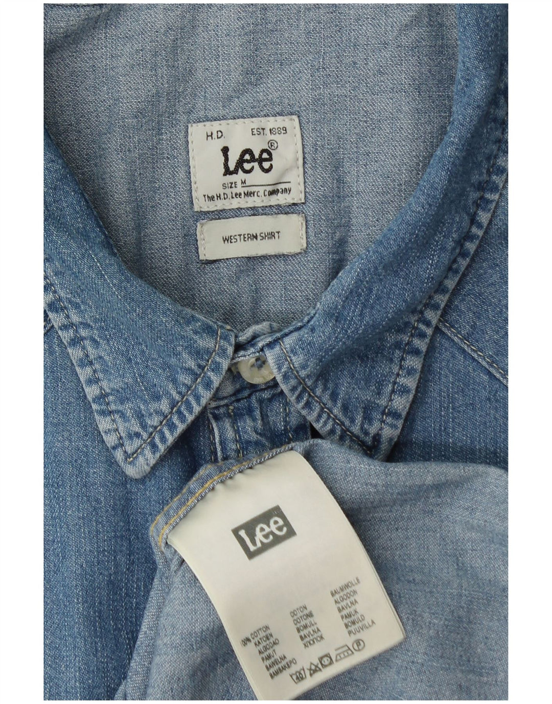 Camisa vaquera LEE para hombre de algodón azul medio