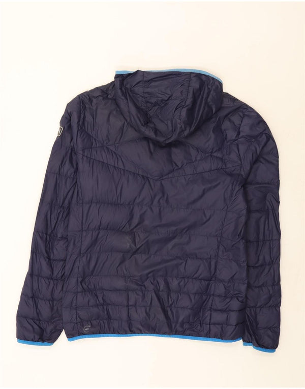Puma Chaqueta acolchada con capucha para hombre UK 40 Large Nylon azul marino