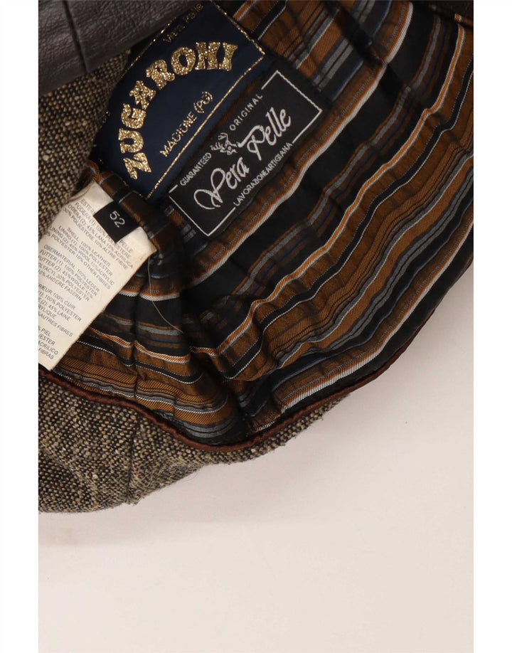 Zugaroni Chaqueta de cuero Magione para hombre IT 52 XL Marrón