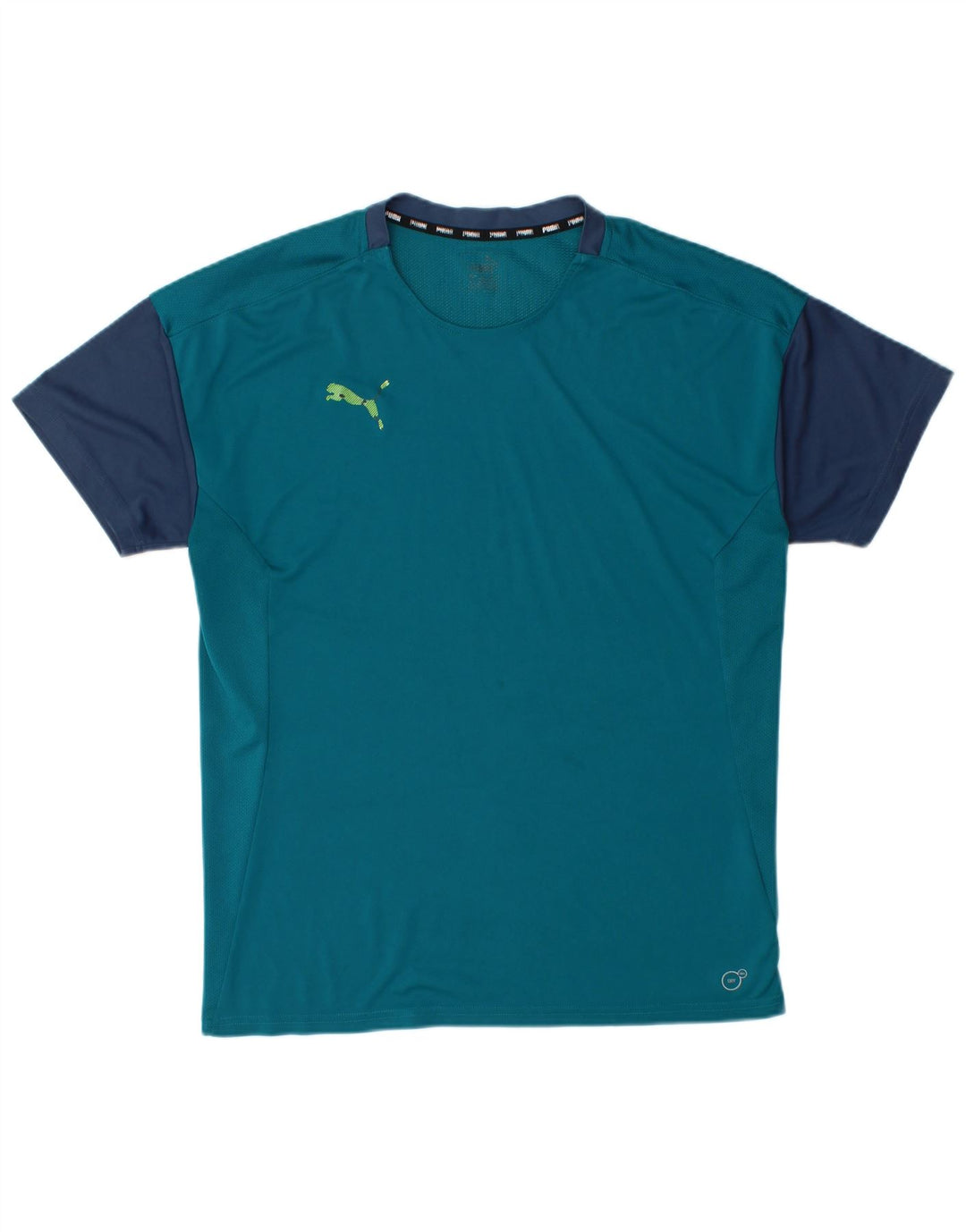 Camiseta PUMA para hombre Top Medium Blue Colourblock Poliéster