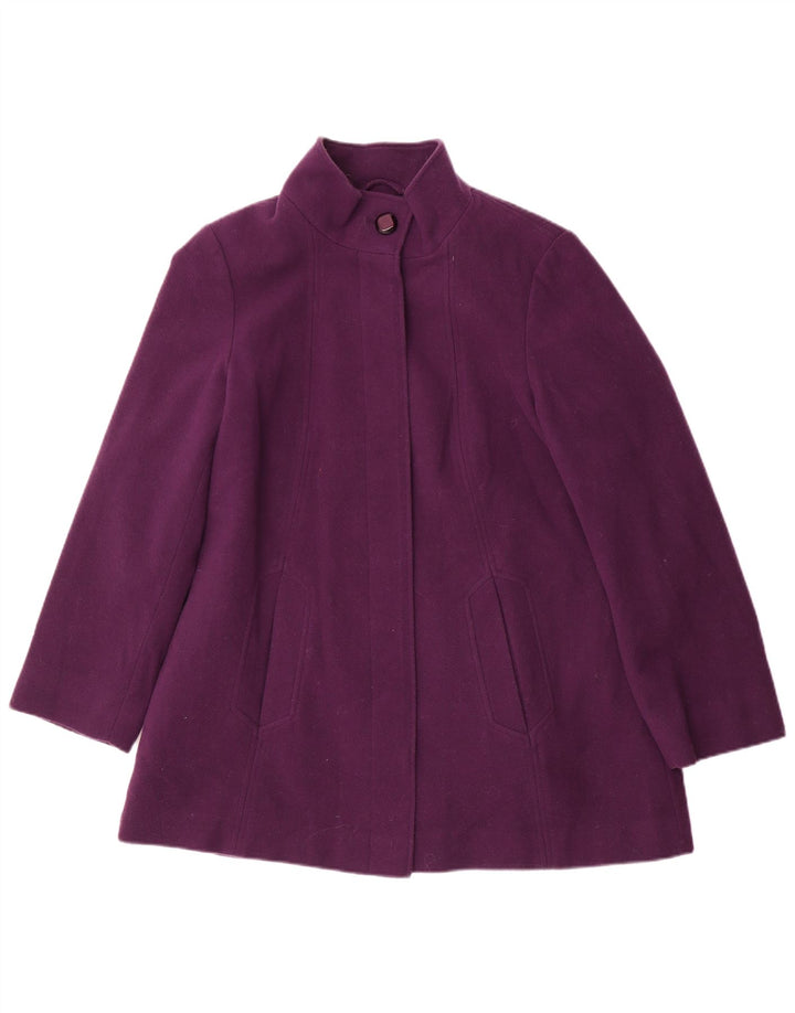 Marks & Spencer Abrigo para mujer UK 44 Grande Lana Púrpura