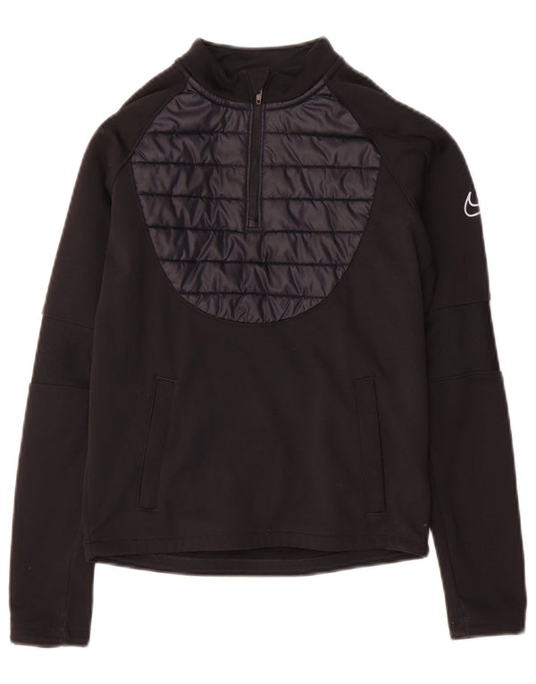Nike Boys Therma-Fit Zip Neck Chándal Top 8-9 años pequeño Negro