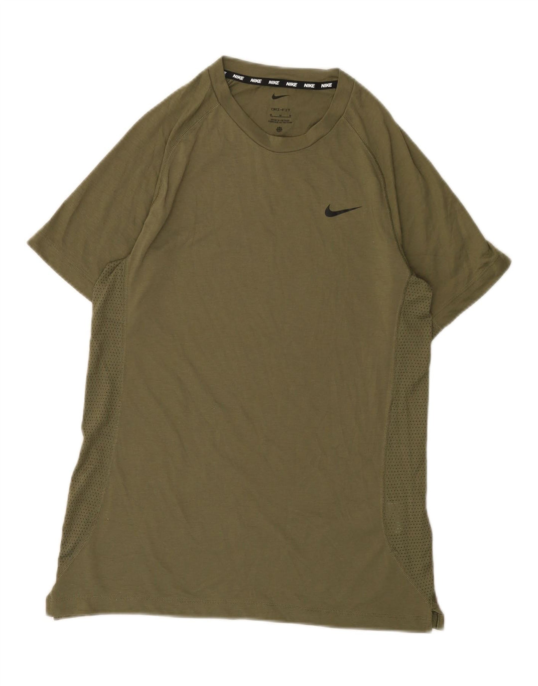 Camiseta Nike Dri Fit para hombre Top poliéster caqui medio