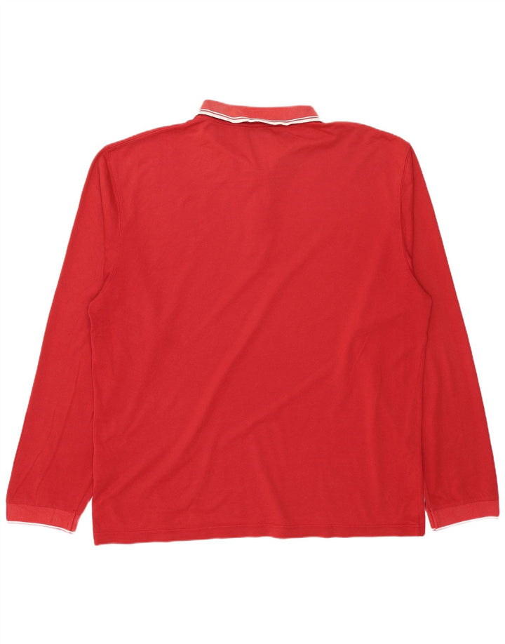 Champion Polo de manga larga para hombre 2XL Rojo