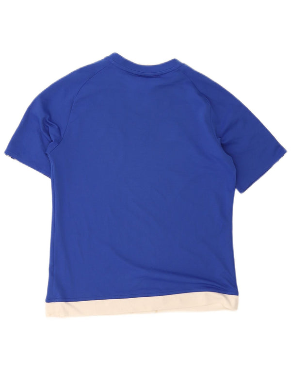 Adidas Chicos Climalite Graphic Camiseta Top 13-14 años Azul Colorblock