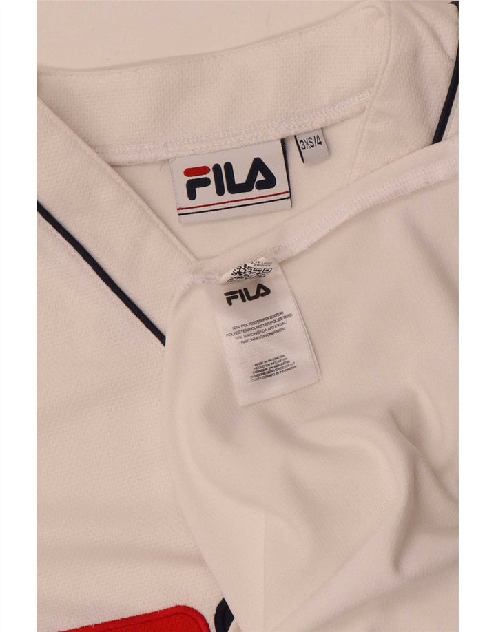 Fila Mens Graphic Jersey Top 2XS Blanco Colorblock Poliéster
