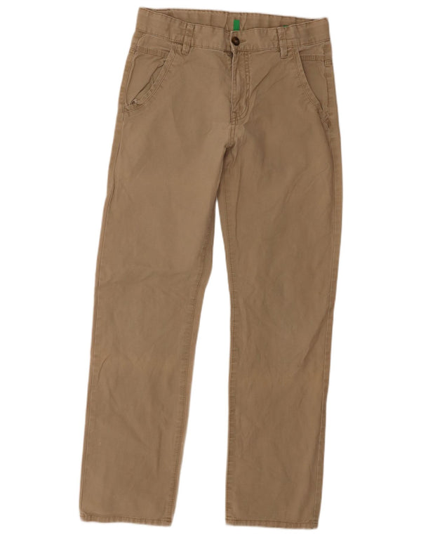 Benetton Boys Straight Chino Trousers 15-16 Years W30 L30 Beige