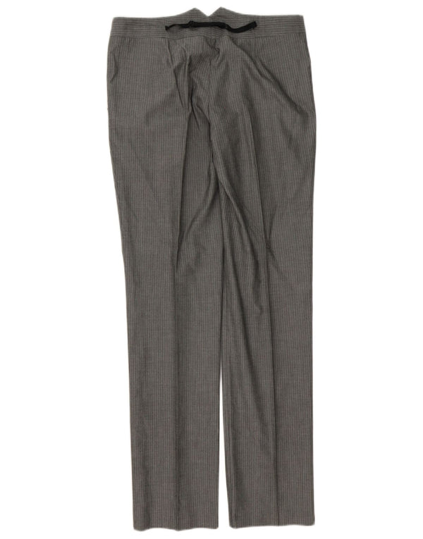 Pantalones de traje con pinzas para mujer Sisley IT 42 Medium W30 L32 Grey Pinstripe