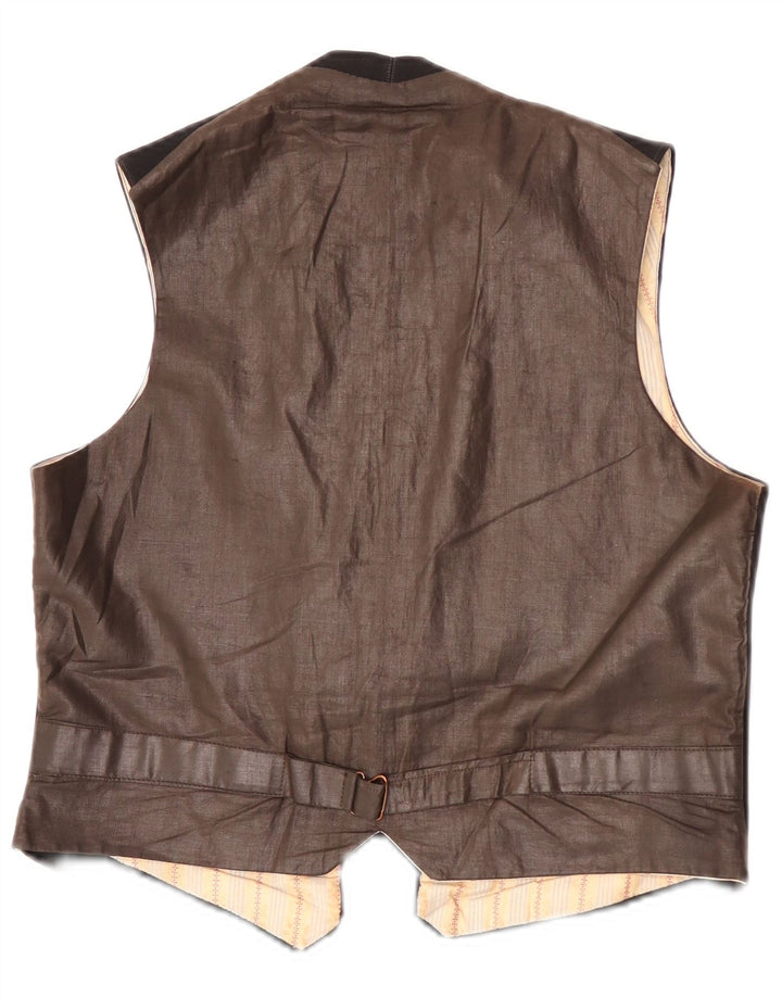 Chaleco vintage para hombre medio negro