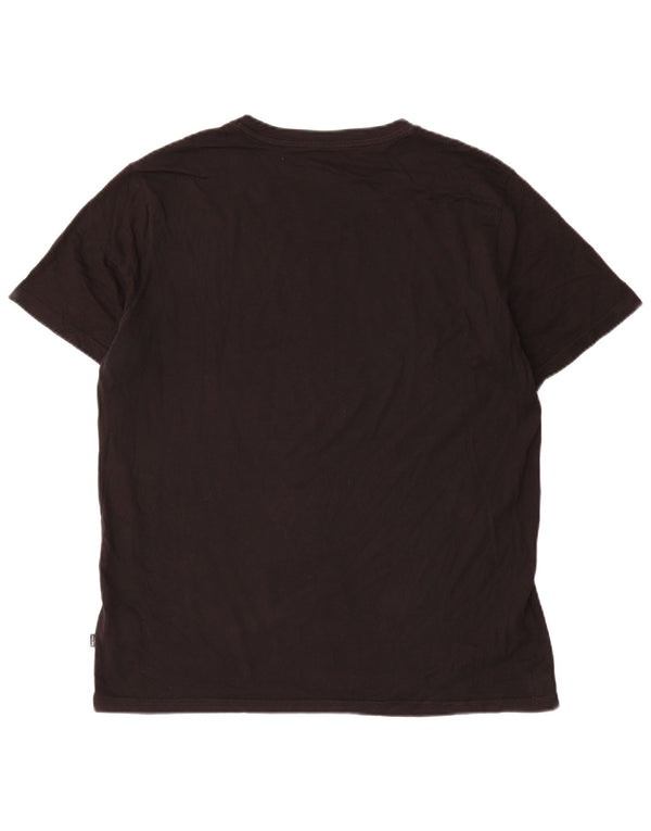 Puma Camiseta gráfica para hombre Top Medium Black Cotton