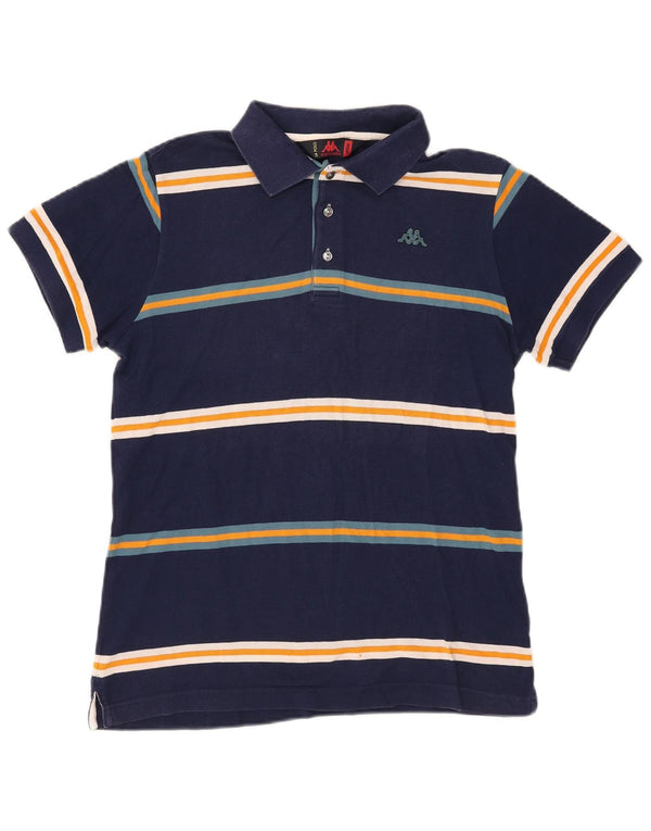 Polo Kappa Hombre Rayas Azul Marino Medio