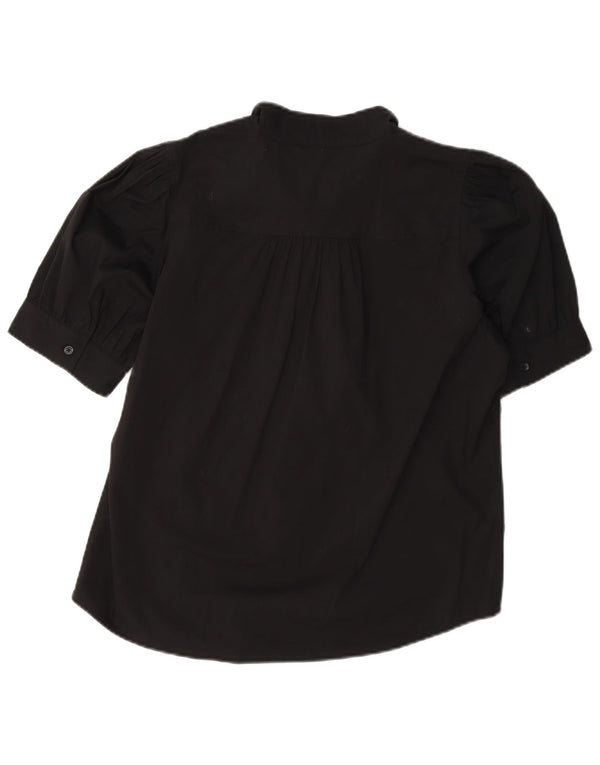 Dkny Camisa de manga corta para mujer UK 10 Small Algodón negro