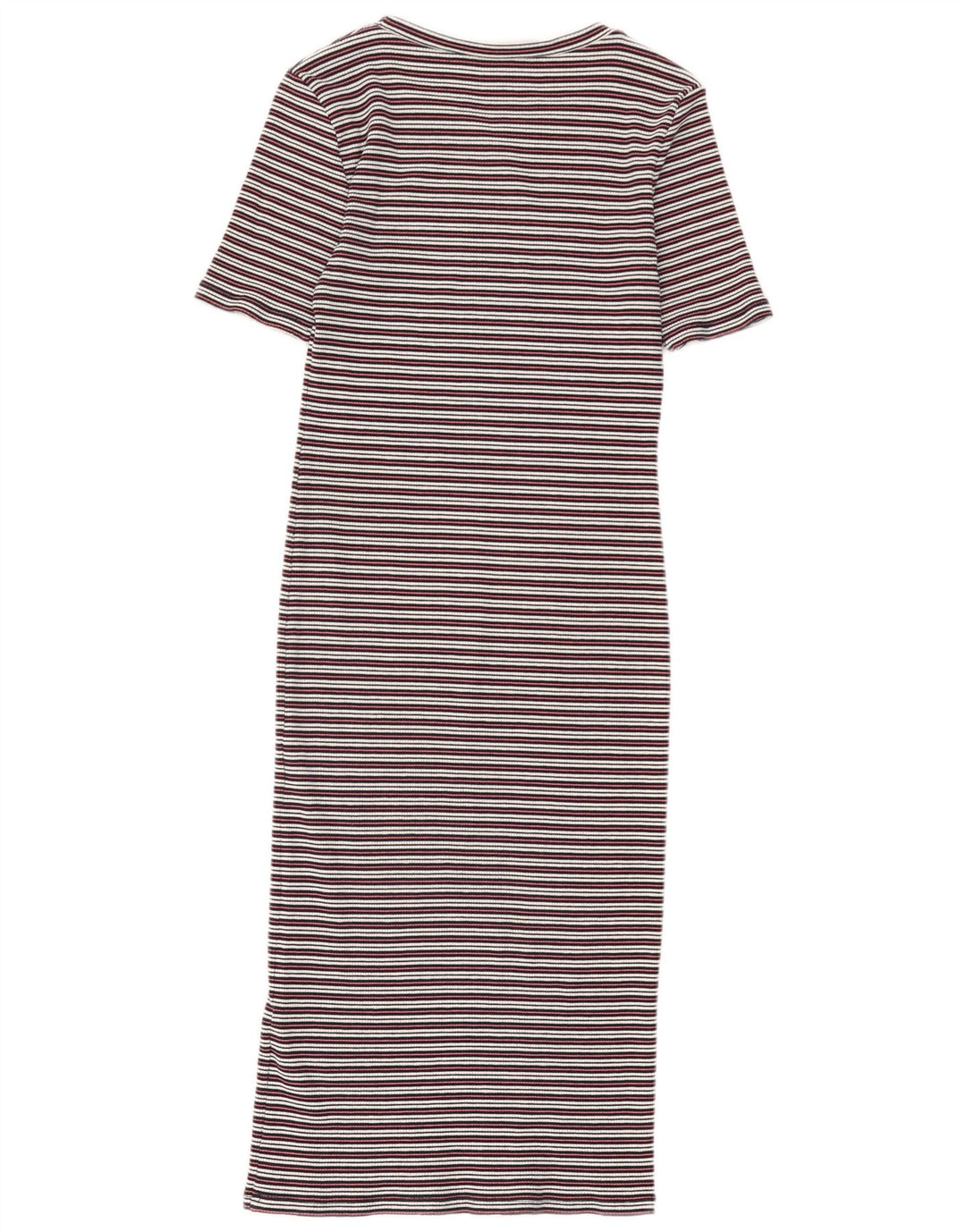 Oasis Maxi Vestido Ajustado para Mujer UK 40 Mediano Algodón A Rayas Multicolor