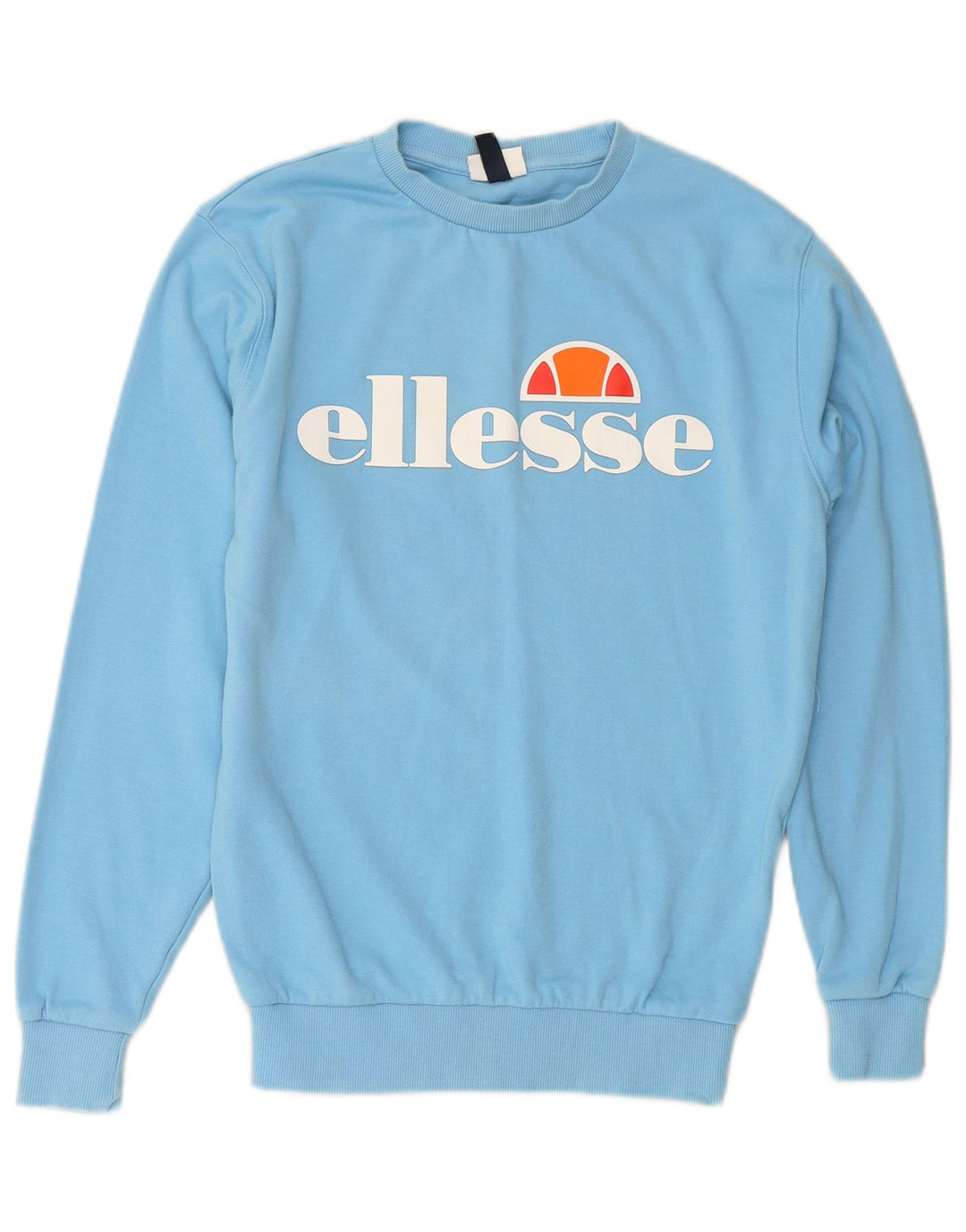ELLESSE Sudadera gráfica para mujer Jumper UK 8 Small Blue Cotton