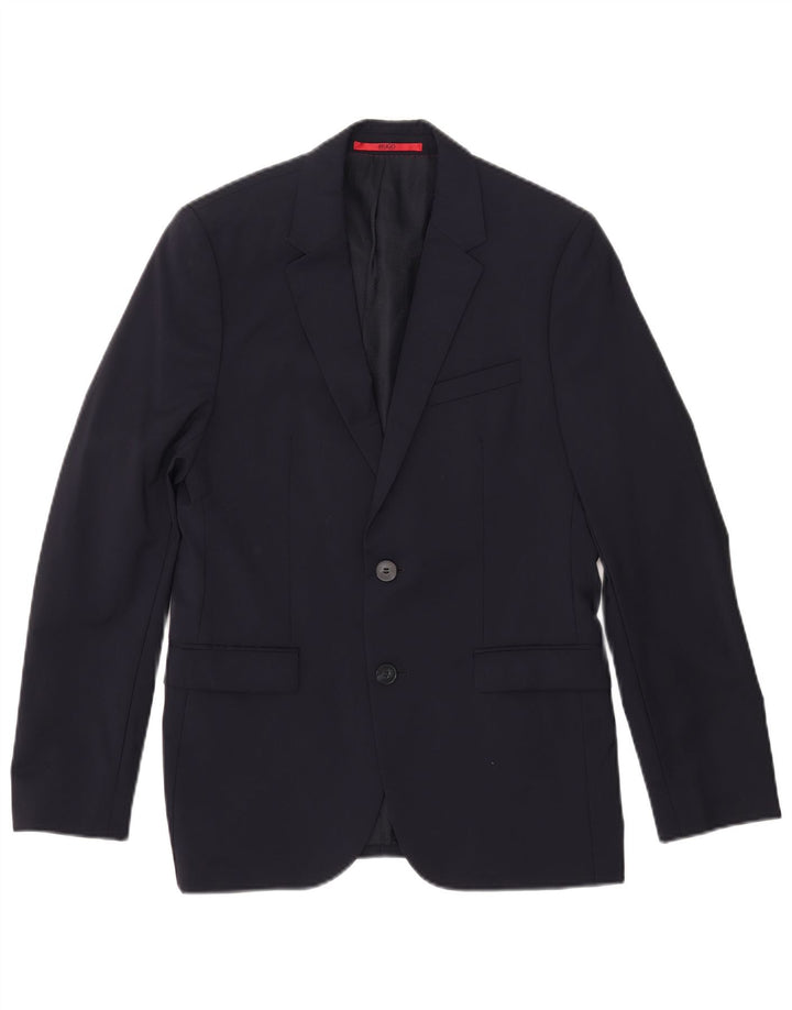 Hugo Boss Chaqueta tipo blazer de 2 botones para hombre EU 46 Small Azul marino