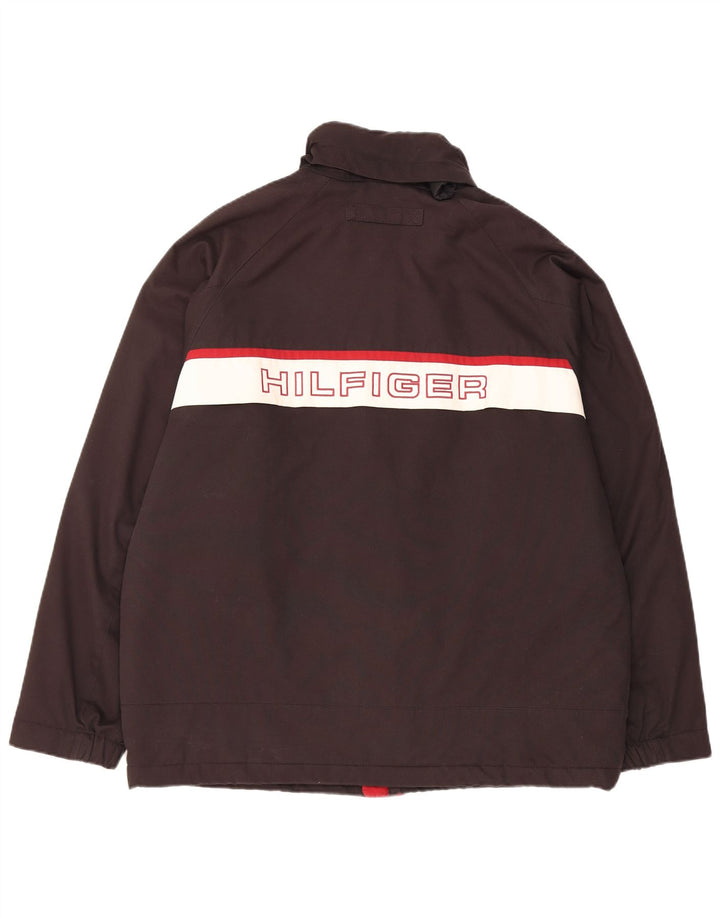 Tommy Hilfiger Chaqueta cortavientos gráfica para hombre Reino Unido 40 Grande Negro