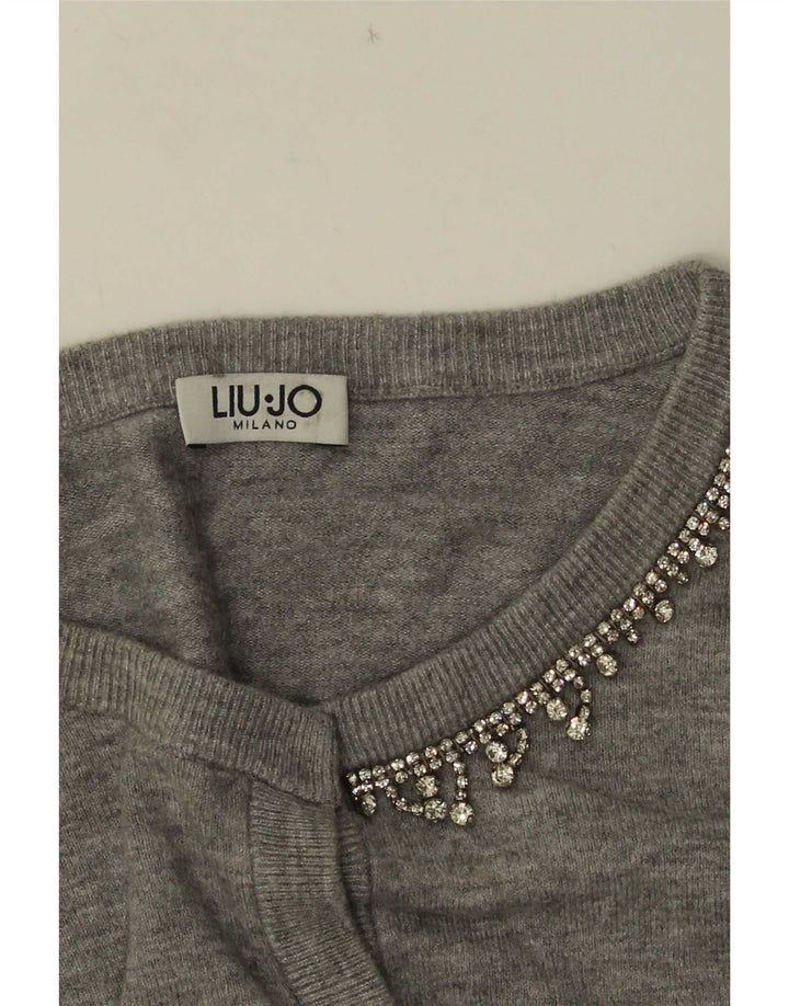 Liu Jo - Cárdigan corto para mujer, talla 40, color gris medio