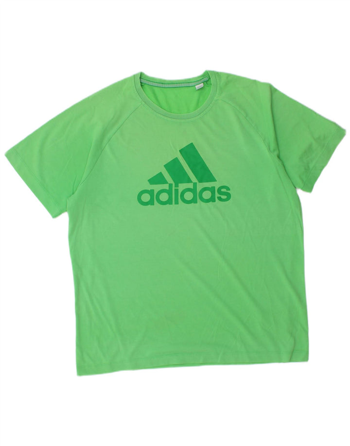 ADIDAS Camiseta gráfica para hombre Top grande verde