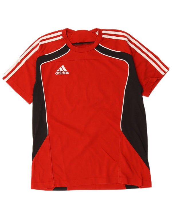 Adidas Camiseta gráfica para hombre Top UK 36/38 Small Red Colourblock Algodón