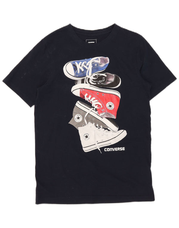 Converse Camiseta Gráfica para Niños Top 13-14 Años XL Azul Marino Algodón