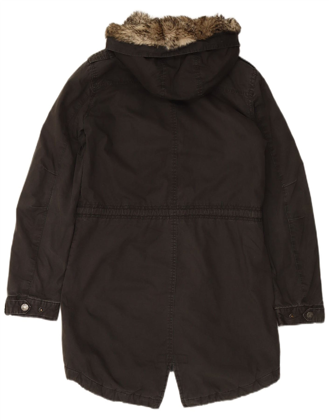 FAT FACE Parka con capucha para mujer UK 8 Small Algodón negro