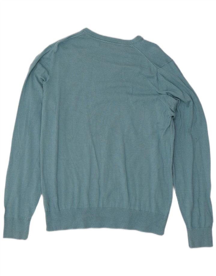 Marks & Spencer Jersey Autograph con Cuello en V para Hombre de algodón Azul Medio