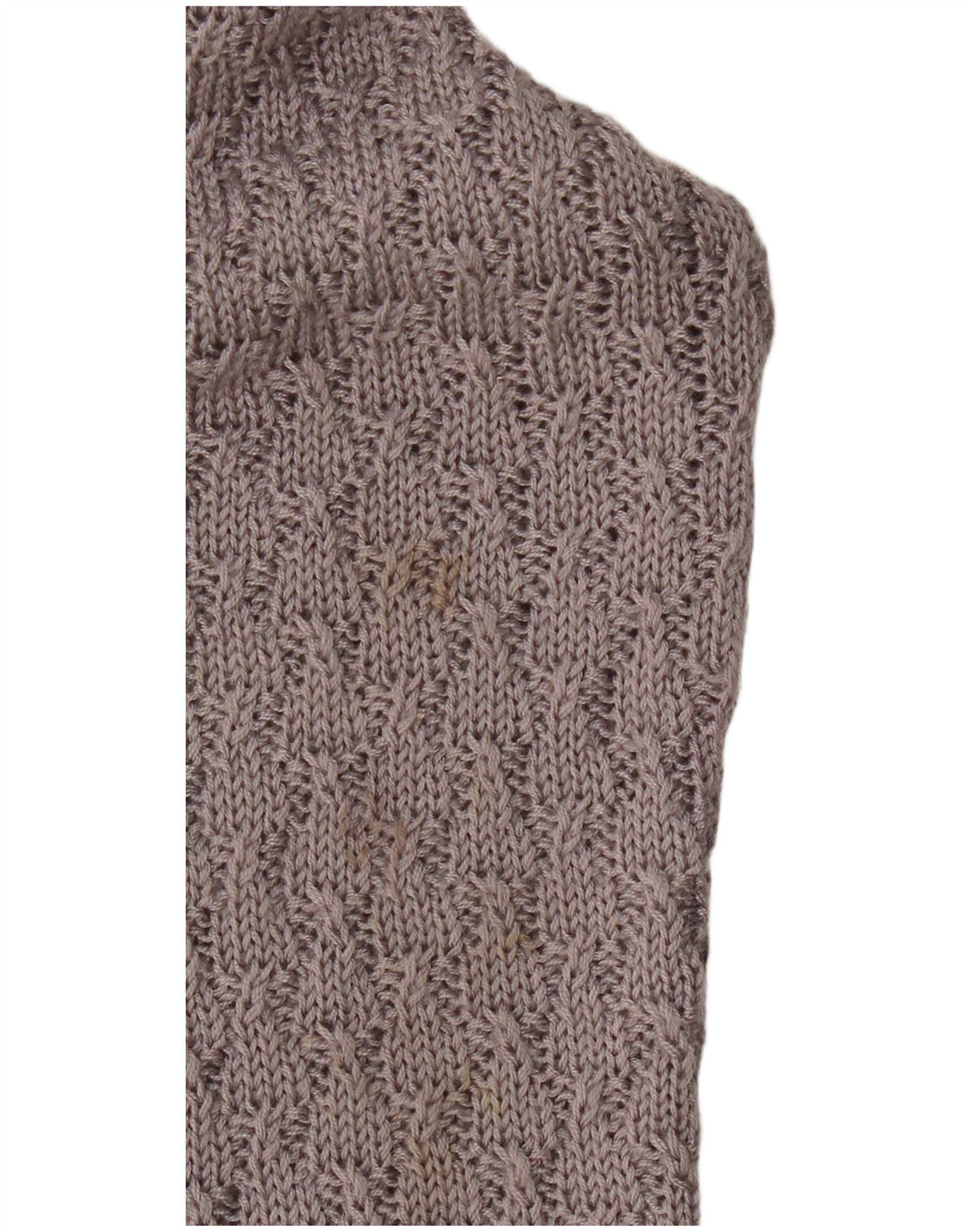 Vintage mujer rollo cuello jersey suéter Reino Unido 10 pequeño gris poliacrílico