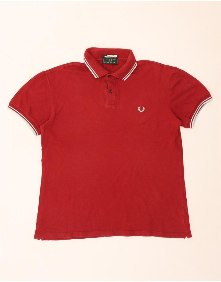 Polo Fred Perry Hombre IT 48 Algodón Burdeos Medio