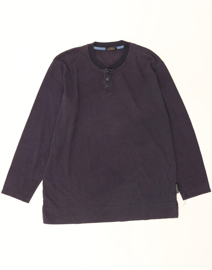 Marks & Spencer Hombre Sudadera Jumper Medium Azul Marino Algodón