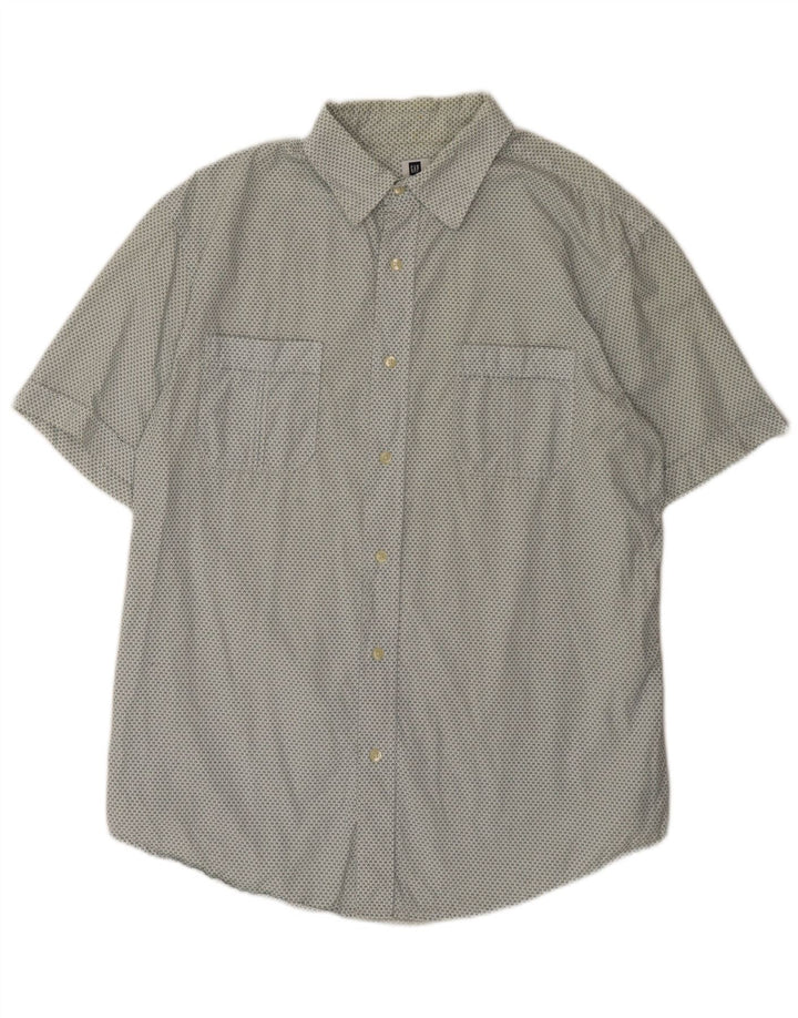 Camisa de manga corta Gap para hombre de algodón con lunares blancos grandes