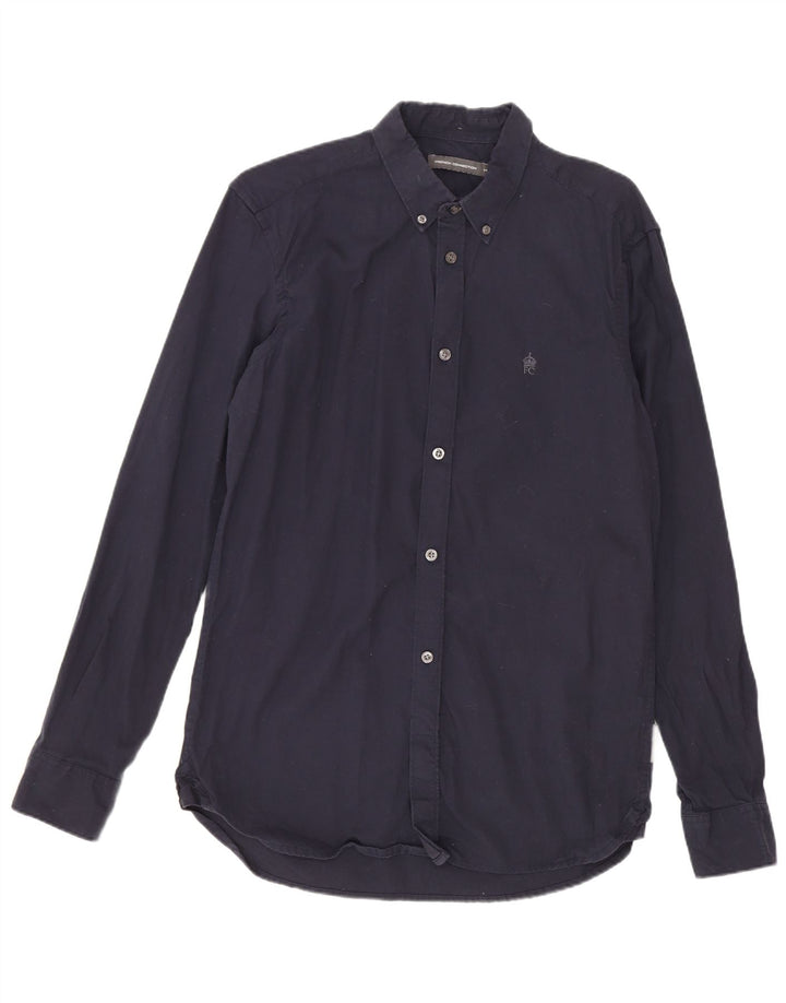 Camisa para hombre French Connection Algodón azul marino mediano