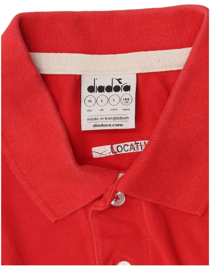 DIADORA Polo Hombre Grande Rojo