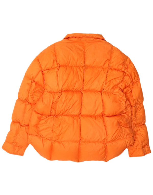 Vintage hombres chaqueta acolchada Reino Unido 16 gran nylon naranja