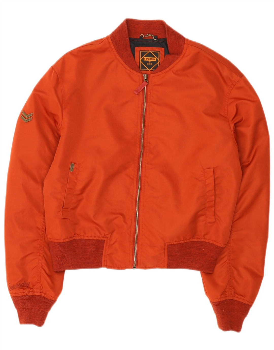 Superdry Chaqueta Bomber Extragrande Mujer UK 8 Small Nylon Rojo
