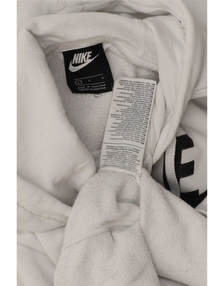 Nike Jersey con capucha gráfica para hombre, talla grande, algodón blanco