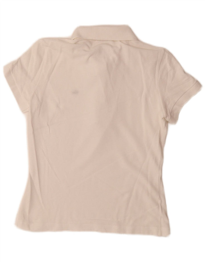 Polo Lacoste Mujer Talla 38 Mediano Blanco
