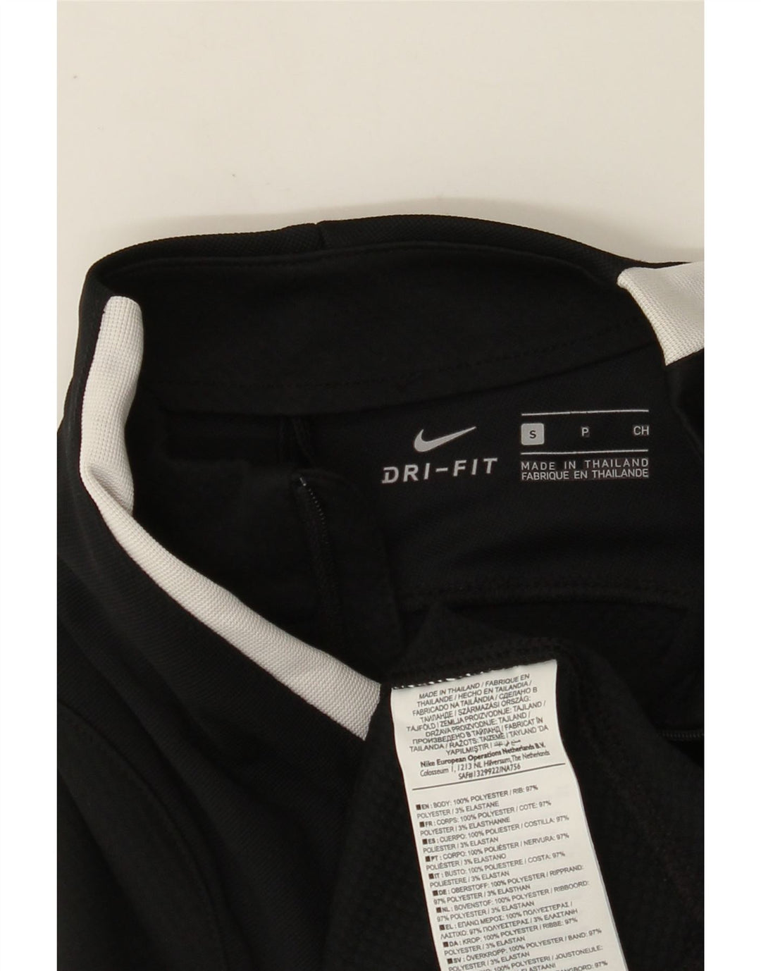 NIKE Hombre Dri Fit Zip Neck Pullover Chándal Top Pequeño Negro Colorblock